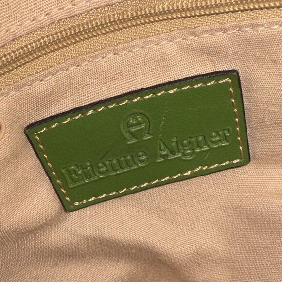 Vintage Etienne Aigner Crossbody Bag Floral Woven Faux Leather Adjustable Strap - Picture 8 of 16